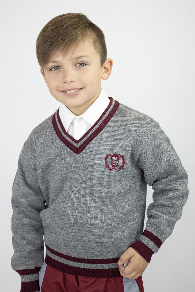 SWEATER GRIS ML V DON BOSCO HOMBRE SWEATER GRIS ML V DON BOSCO HOMBRE