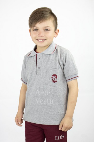 POLERA GRIS PIQUE MC DON BOSCO HOMBRE