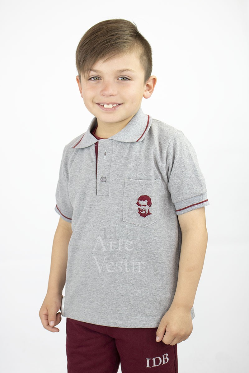 POLERA GRIS PIQUE MC DON BOSCO HOMBRE POLERA GRIS PIQUE MC DON BOSCO HOMBRE