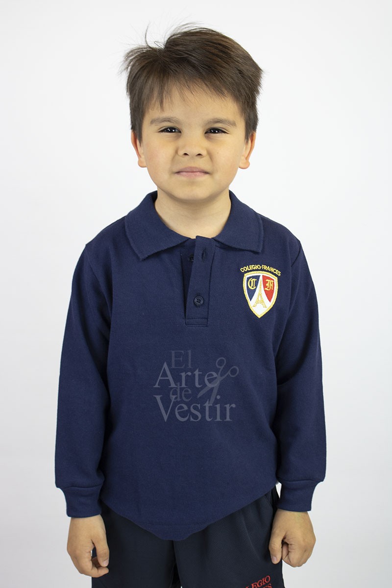 POLERA ML AZUL PIQUE FRANCES UNISEX POLERA ML AZUL PIQUE FRANCES UNISEX