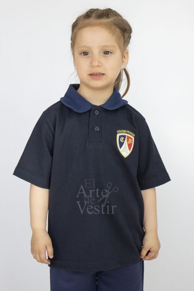 POLERA MC AZUL FRANCES PIQUE UNISEX