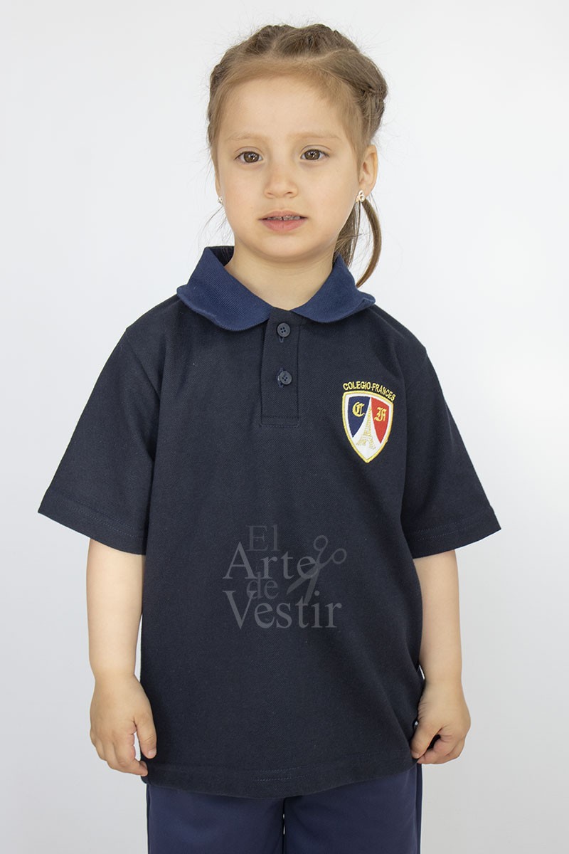 POLERA MC AZUL FRANCES PIQUE UNISEX POLERA MC AZUL FRANCES PIQUE UNISEX