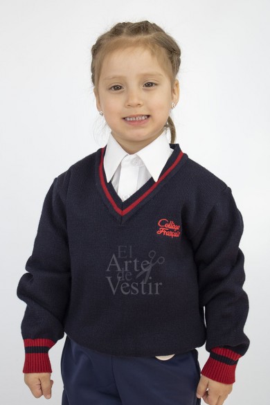 SWEATER AZUL ML V FRANCES UNISEX