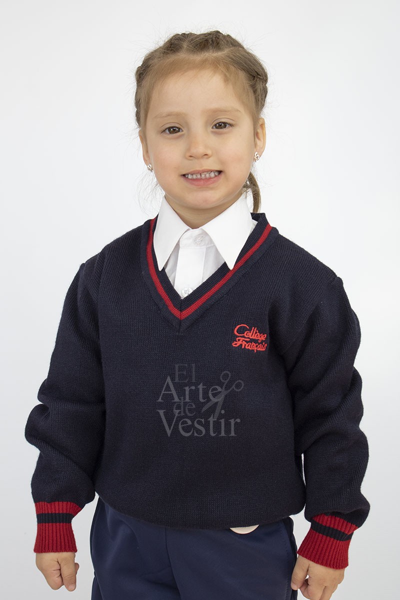 SWEATER AZUL ML V UNISEX FRANCES