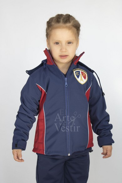 CASACA AZUL/ROJO FRANCES SOFTSHELL MUJER
