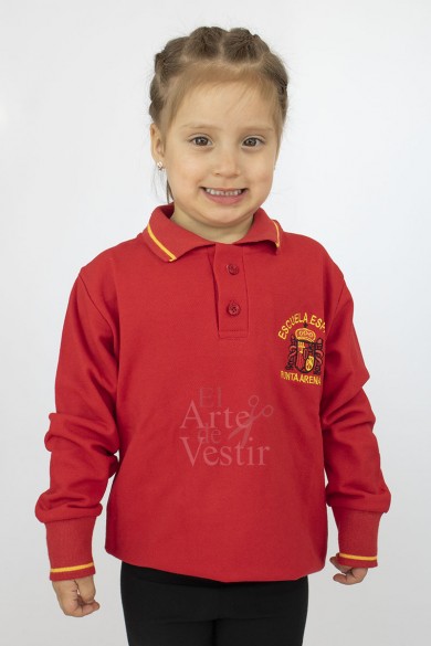 POLERA ML ROJA PIQUE ESPAÑA UNISEX