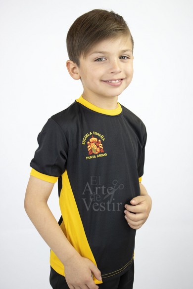 POLERA MC NEGRO ESPAÑA PANAL UNISEX