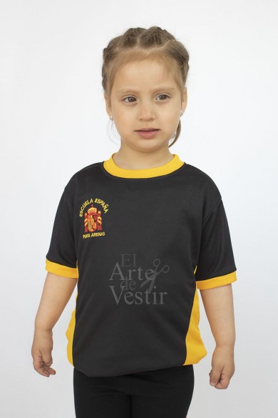 POLERA MC NEGRO ESPAÑA PANAL UNISEX