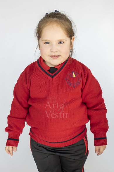 SWEATER ROJO V ML L.EXPERIMENTAL UNISEX