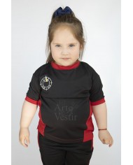 POLERA MC NEGRO PIQUE EXPERIMENTAL MUJER