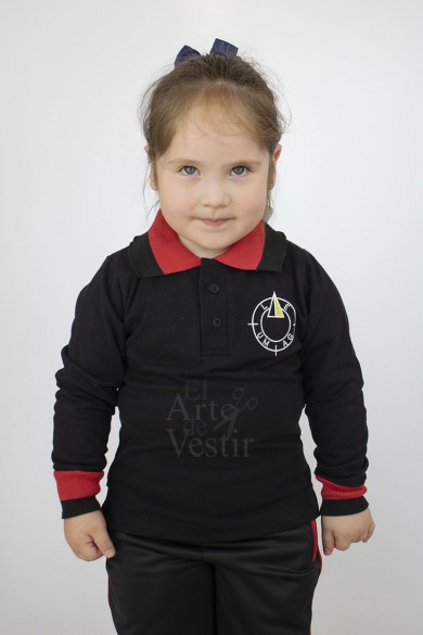 POLERA ML NEGRO PIQUE EXPERIMENTAL MUJER