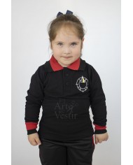 POLERA ML NEGRO PIQUE HOMBRE/UNISEX EXPERIMENTAL