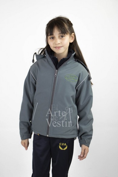 CASACA GRIS SOFT SHELL MUJER PUNTA ARENAS