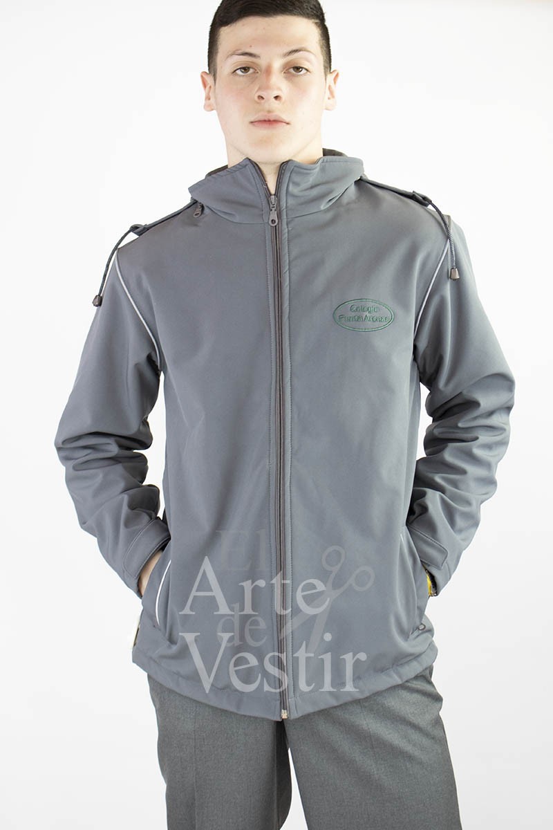CASACA GRIS SOFT SHELL HOMBRE PUNTA ARENAS