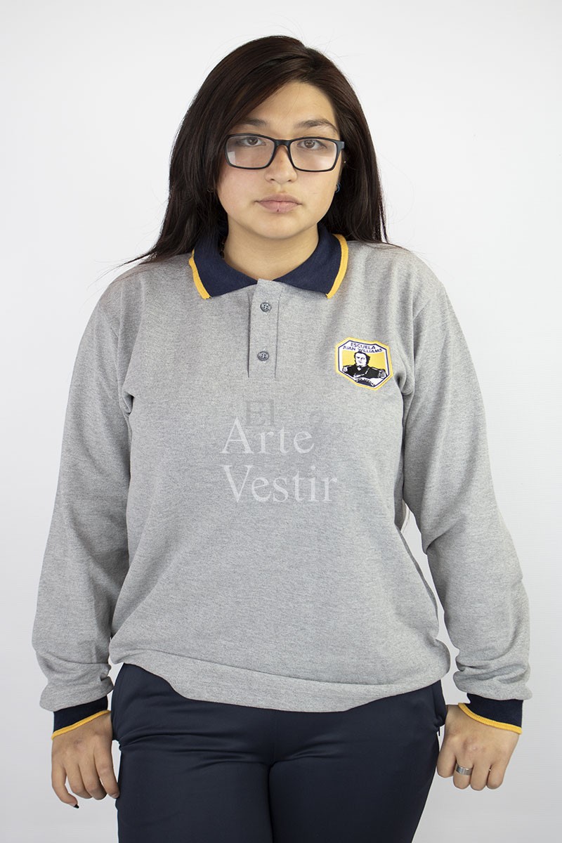 POLERA GRIS ML PIQUE MUJER JUAN WILLIAMS