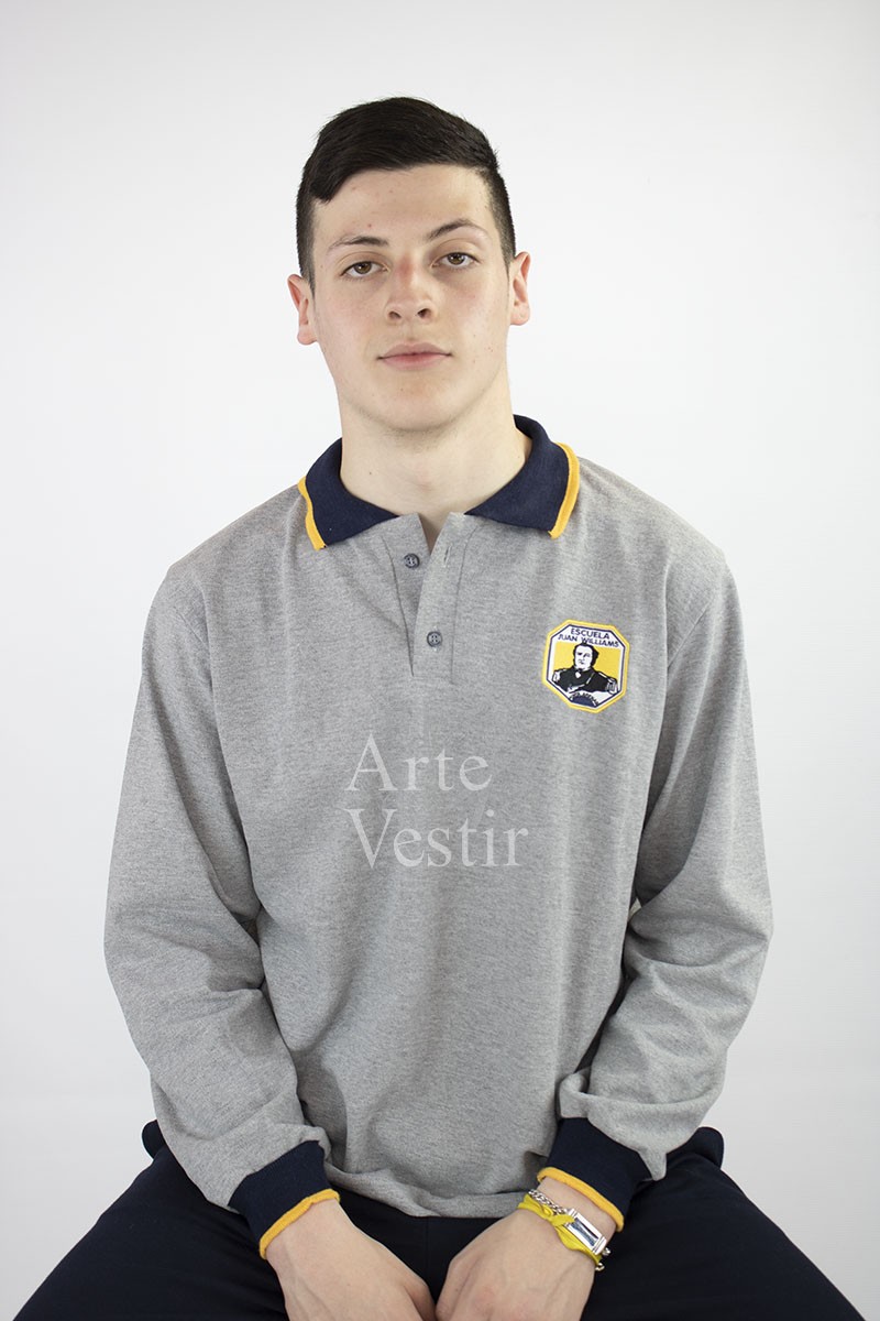 POLERA ML GRIS PIQUE UNISEX JUAN WILLIAMS