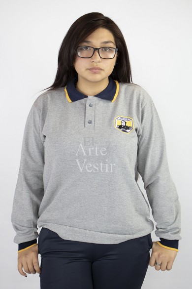 POLERA ML GRIS PIQUE UNISEX JUAN WILLIAMS