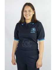 POLERA AZUL MC POLO MUJER INSAFA