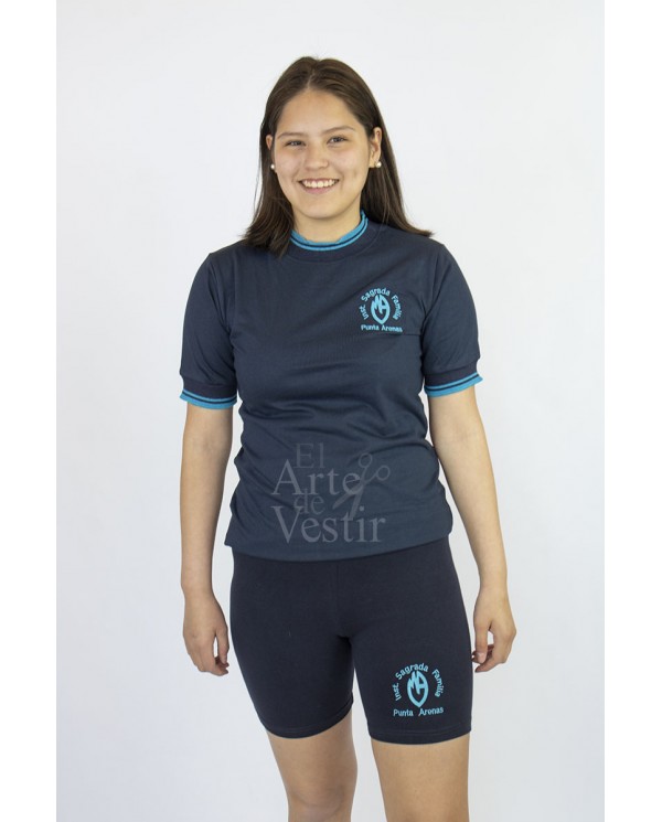 POLERA AZUL MC POLO MUJER INSAFA