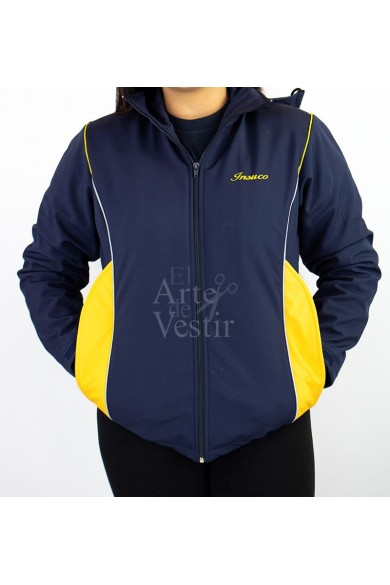 CASACA AZUL/AMARILLO SOFTSHELL HOMBRE INSUCO