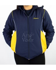 CASACA AZUL/AMARILLO SOFTSHELL MUJER INSUCO