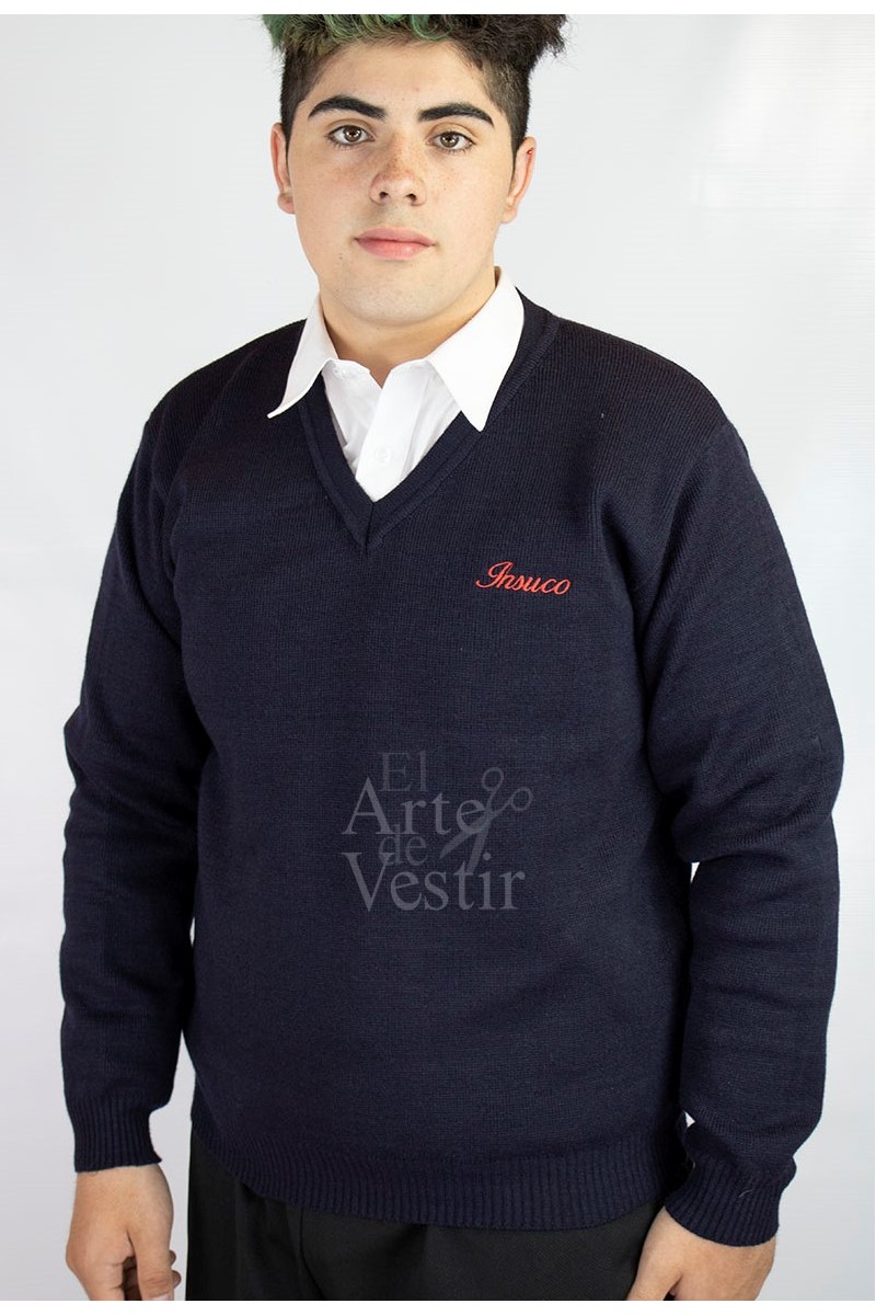 SWEATER AZUL INSUCO ML V UNISEX SWEATER AZUL INSUCO ML V UNISEX