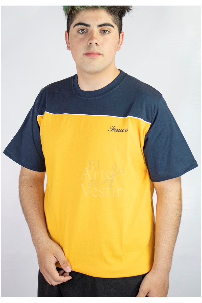 POLERA AMARILLO/AZUL MC POLO UNISEX INSUCO