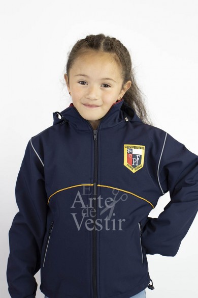 CASACA AZUL P.FAURE SHELL MUJER