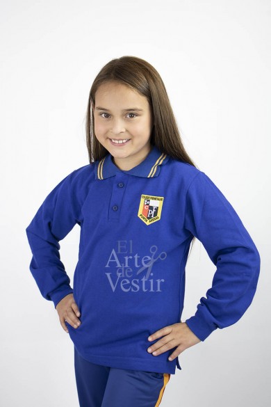 POLERA ML AZULNO PIQUE P.FAURE MUJER