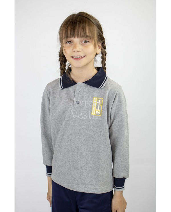 POLERA GRIS PIQUE ML MUJER MILAGROSA