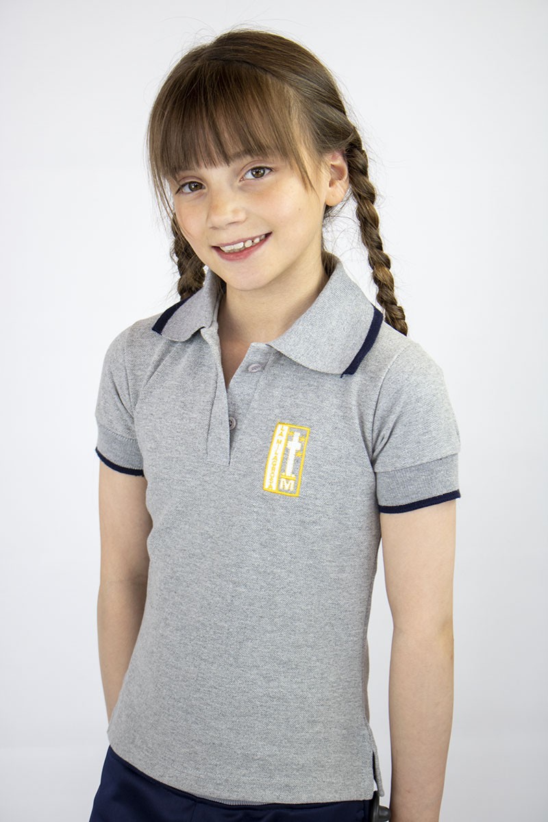 POLERA GRIS PIQUE MC MILAGROSA MUJER POLERA GRIS PIQUE MC MILAGROSA MUJER