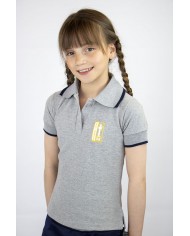 POLERA AZULINO PIQUE ML MILAGROSA MUJER