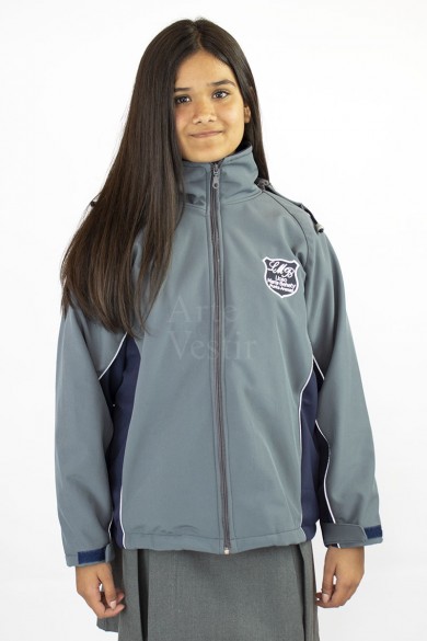 CASACA GRIS/AZUL M.BEHETY SHELL MUJER