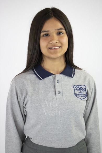 POLERA ML GRIS PIQUE MUJER MARIA BEHETY