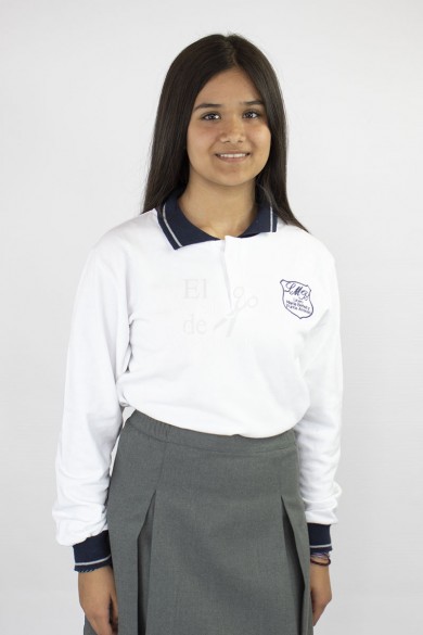 POLERA BLANCA ML PIQUE M.BEHETY MUJER