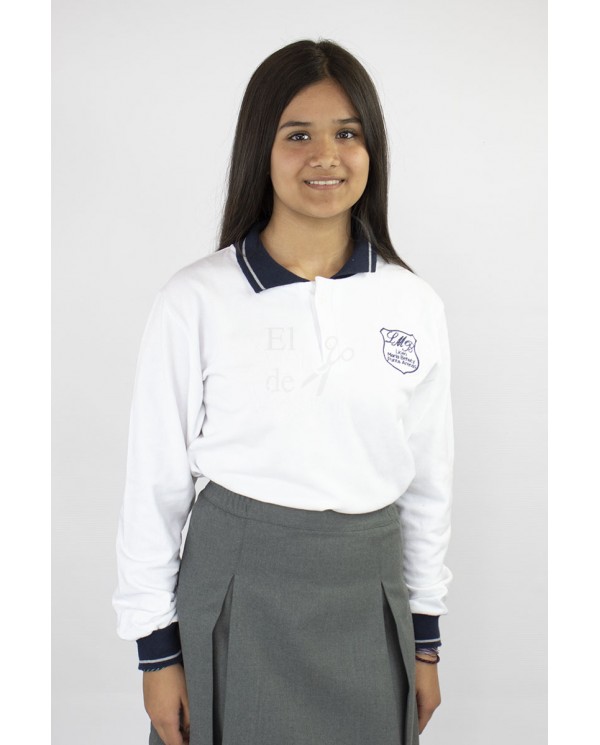 POLERA BLANCA ML PIQUE MUJER MARIA BEHETY