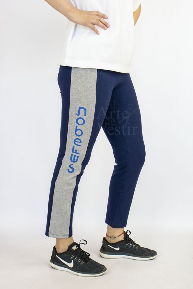 CALZA LARGA AZUL/GRIS NOBELIUS