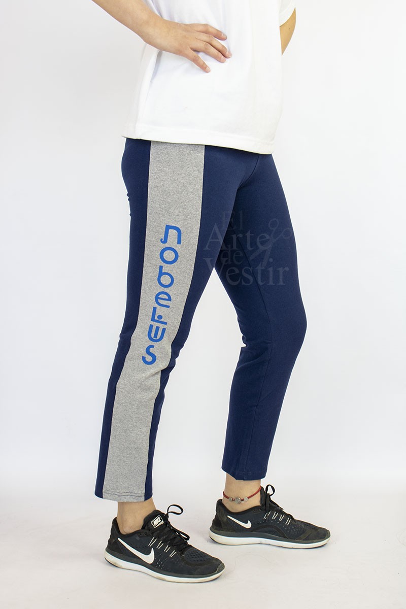 CALZA LARGA AZUL/GRIS NOBELIUS