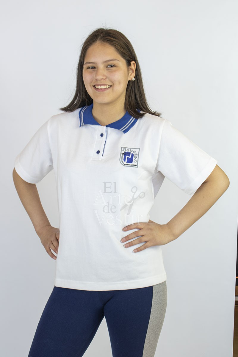 POLERA BLANCO PIQUE MC MUJER NOBELIUS