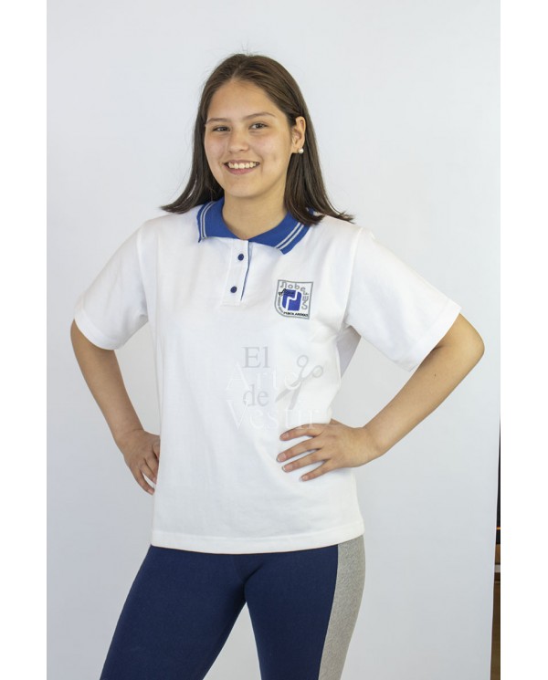 POLERA BLANCO PIQUE MC MUJER NOBELIUS