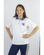 POLERA GRIS/FJA AZUL MC POLO MUJER NOBELIUS