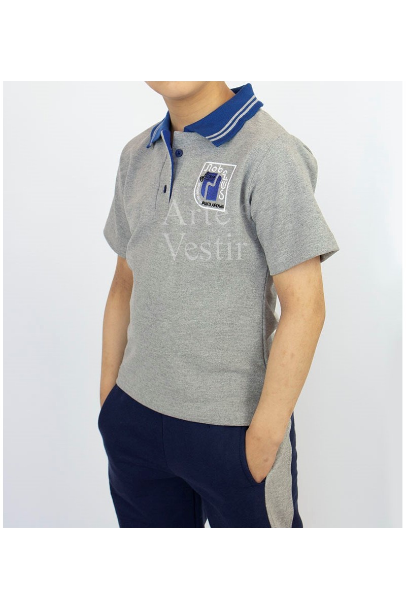 POLERA GRIS PIQUE MC MUJER NOBELIUS