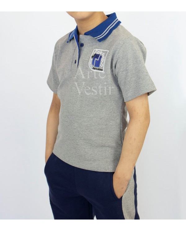 POLERA GRIS PIQUE MC MUJER NOBELIUS