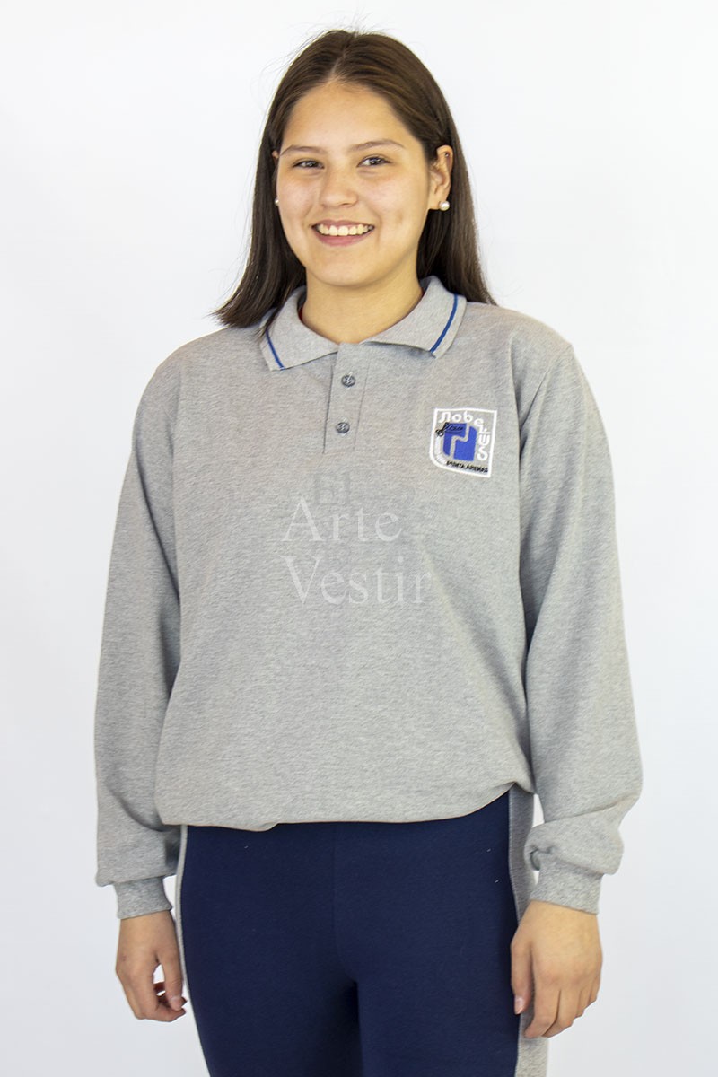 POLERA GRIS PIQUE ML MUJER NOBELIUS
