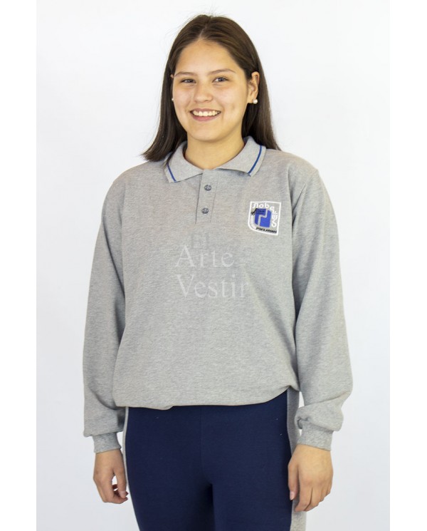 POLERA GRIS PIQUE ML MUJER NOBELIUS