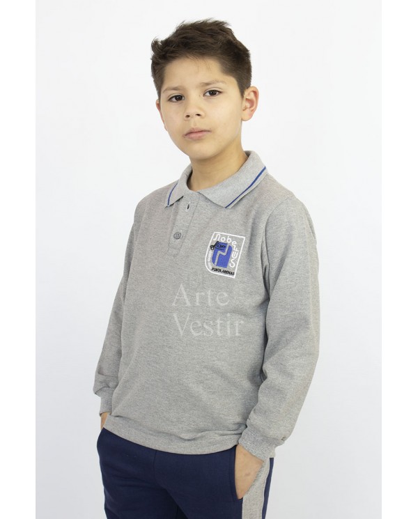 POLERA GRIS PIQUE ML NOBELIUS HOMBRE/UNISEX POLERA GRIS PIQUE ML NOBELIUS HOMBRE/UNISEX