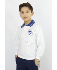 POLERA GRIS PIQUE ML HOMBRE/UNISEX NOBELIUS