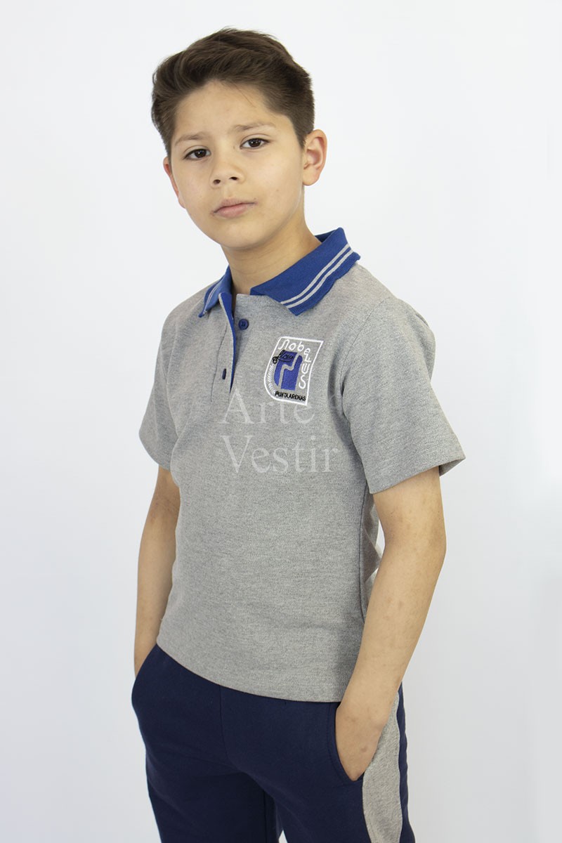 POLERA GRIS PIQUE MC HOMBRE NOBELIUS