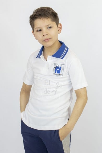 POLERA BLANCO PIQUE MC HOMBRE NOBELIUS