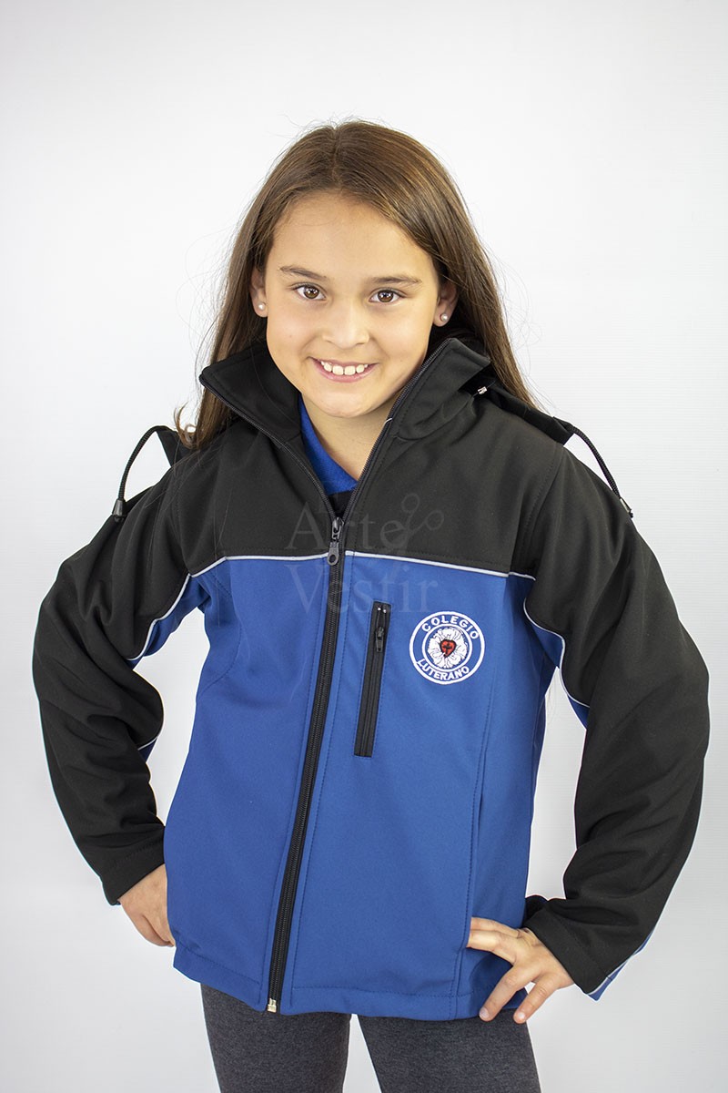 CASACA NEGRO/AZUL SOFTSHEL MUJER LUTERANO